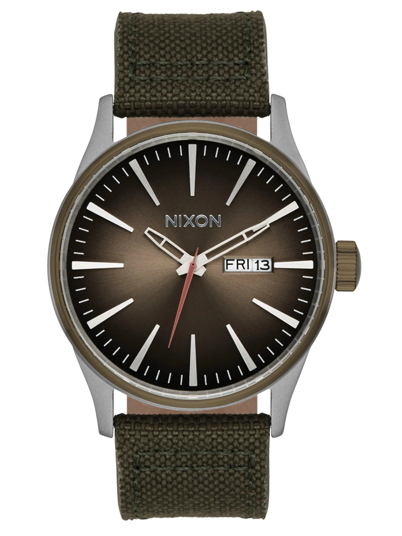 Sentry Nylon Silver/Light Brown/Asphalt Watch