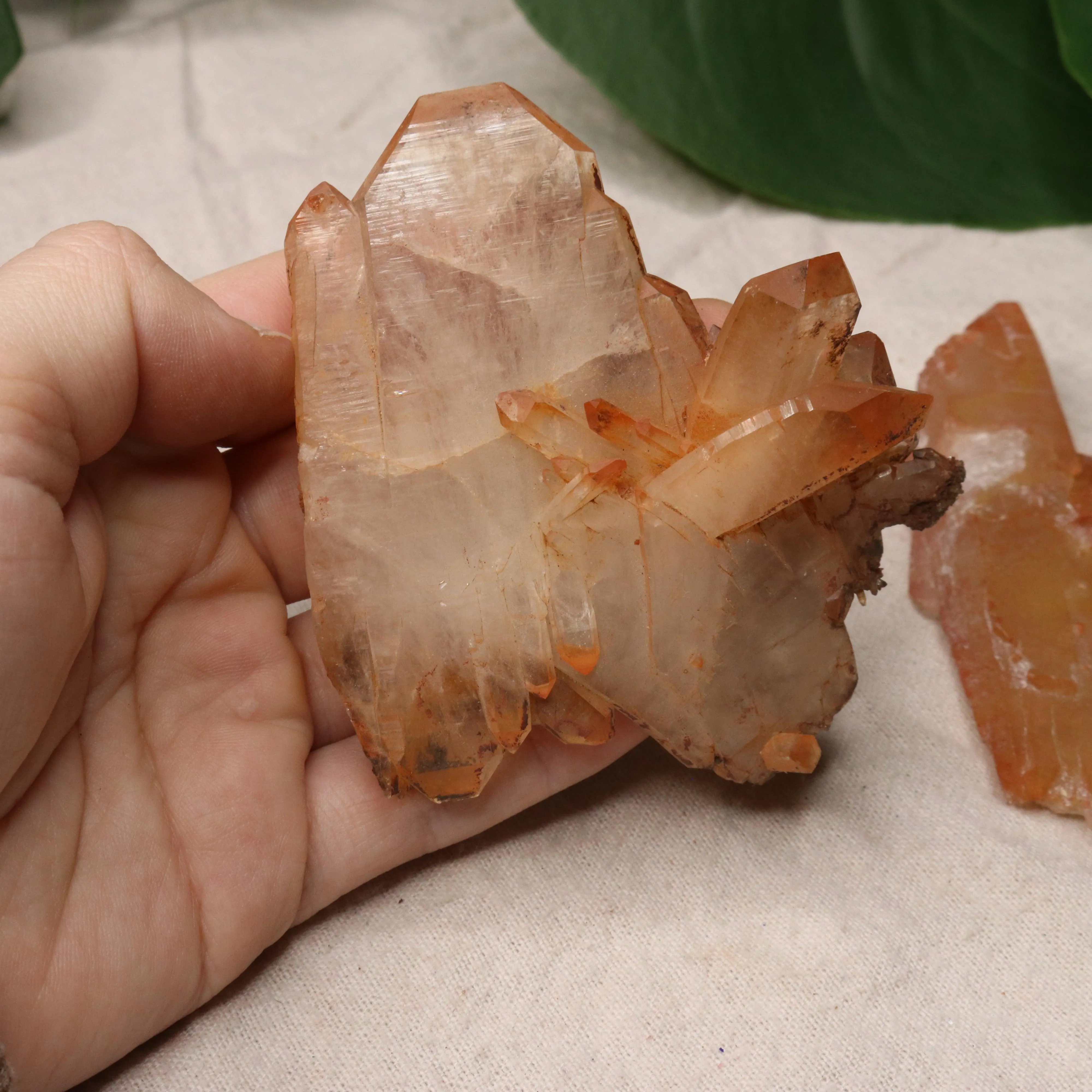 Set of 2 Extremely Unique Hematoid Quartz Points from Madagascar~ Fire Quartz for Chakra Balancing