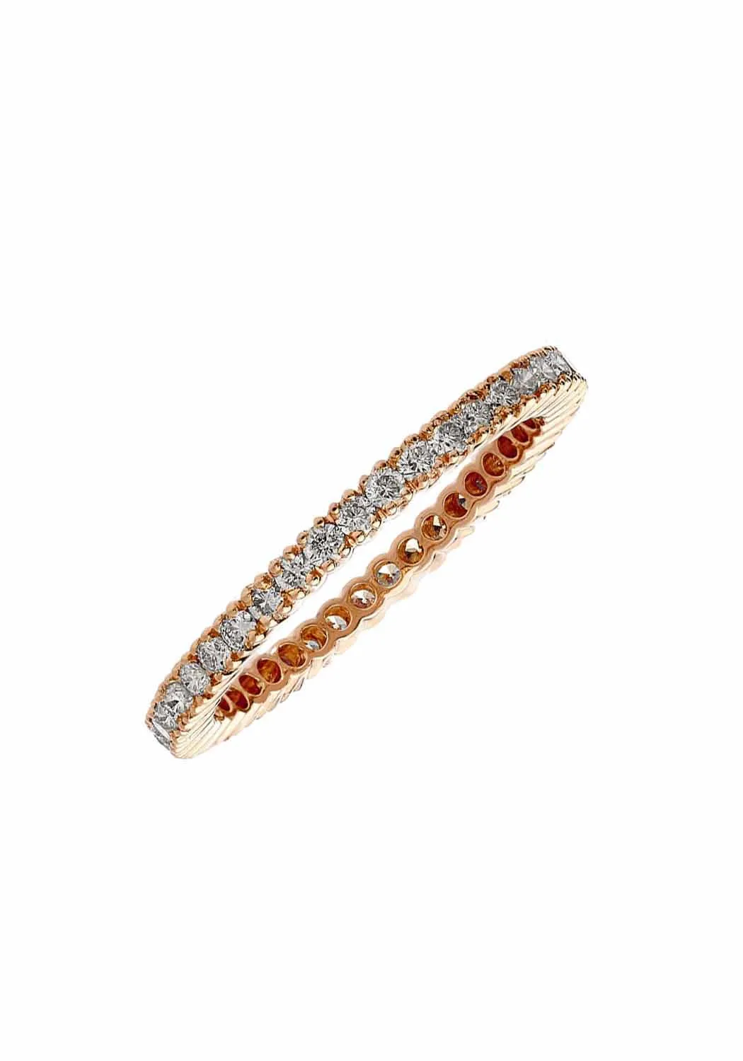 Sethi Couture Prong 18KRG White Diamond Eternity Band