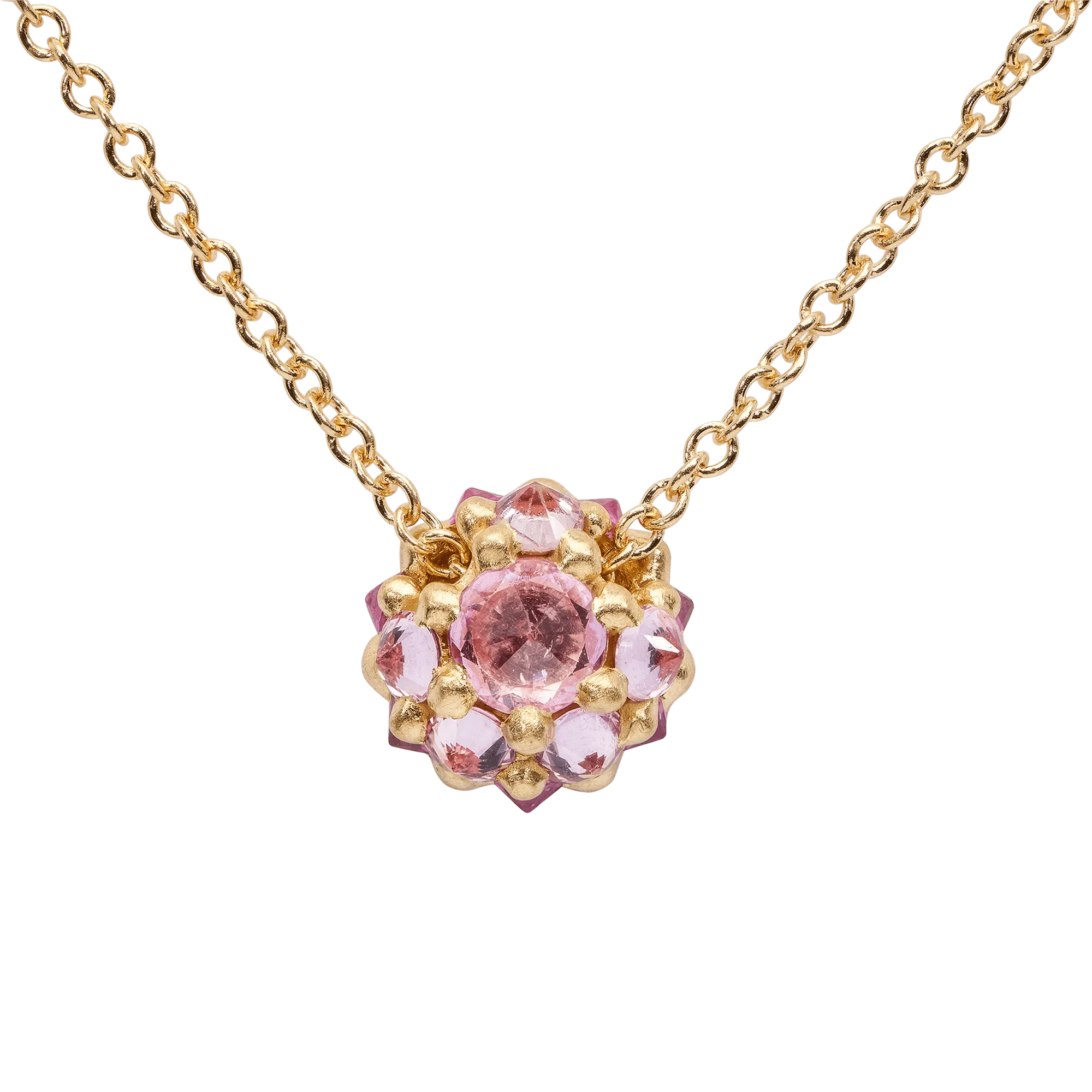 Small Pink Sputnik Necklace - 9836