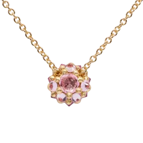 Small Pink Sputnik Necklace - 9836