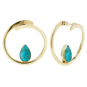 Stay Sexy Earrings - Brass   Turquoise