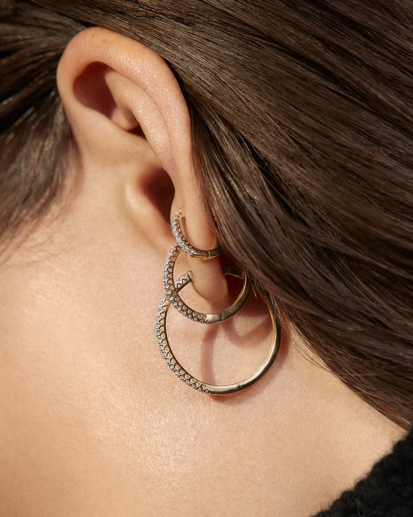 The Dreamy Diamond Hoops (18mm)