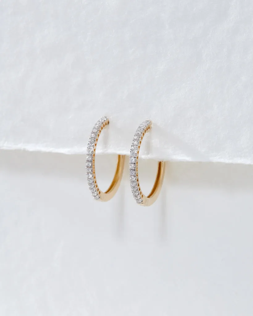 The Dreamy Diamond Hoops (18mm)