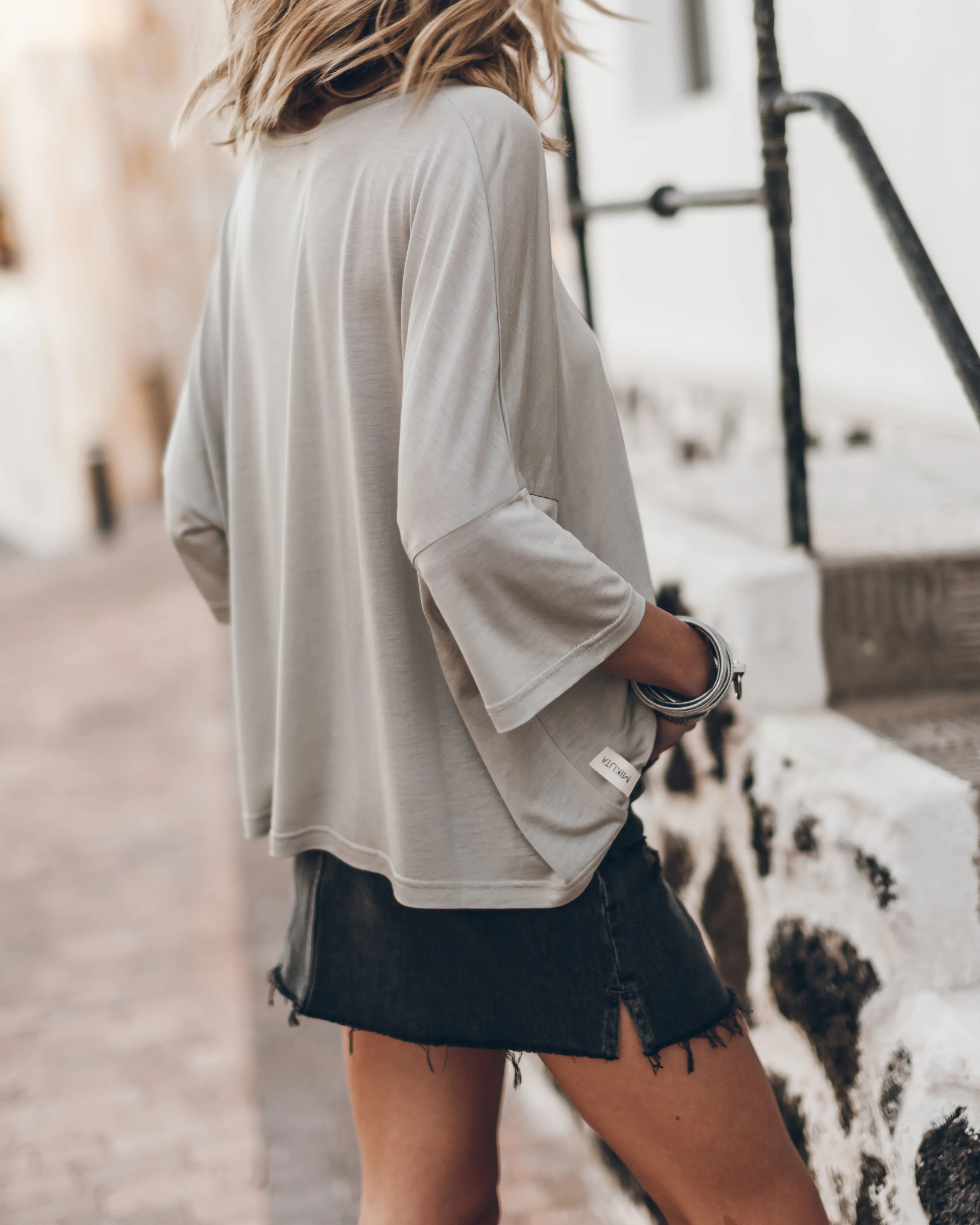 The Grey Loose Lyocell T-Shirt