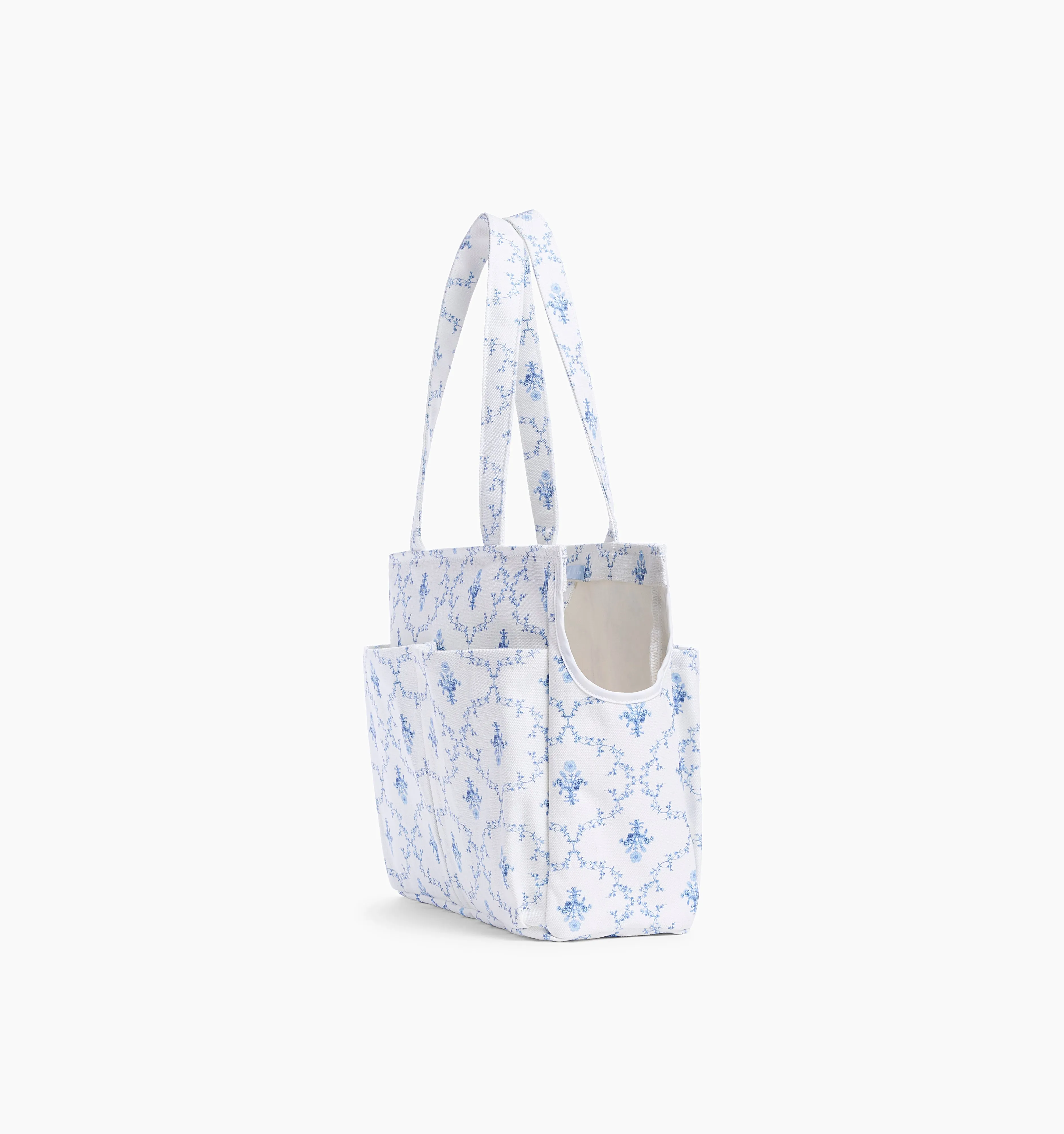 The Pet Tote - Blue Trellis