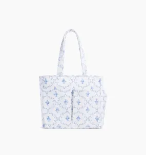 The Pet Tote - Blue Trellis