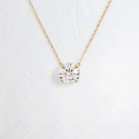 Threaded Necklace, 2.11ct. Round Cut - In Stock