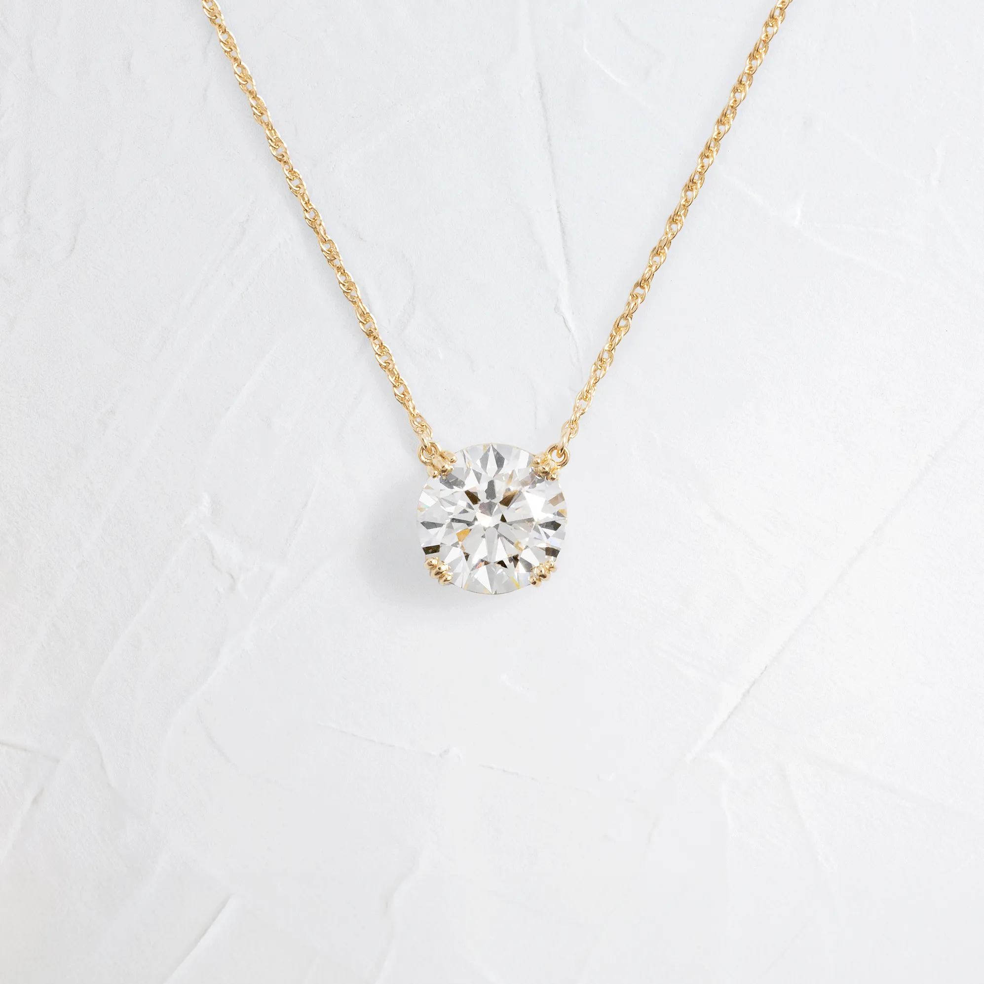 Threaded Necklace, 2.11ct. Round Cut - In Stock