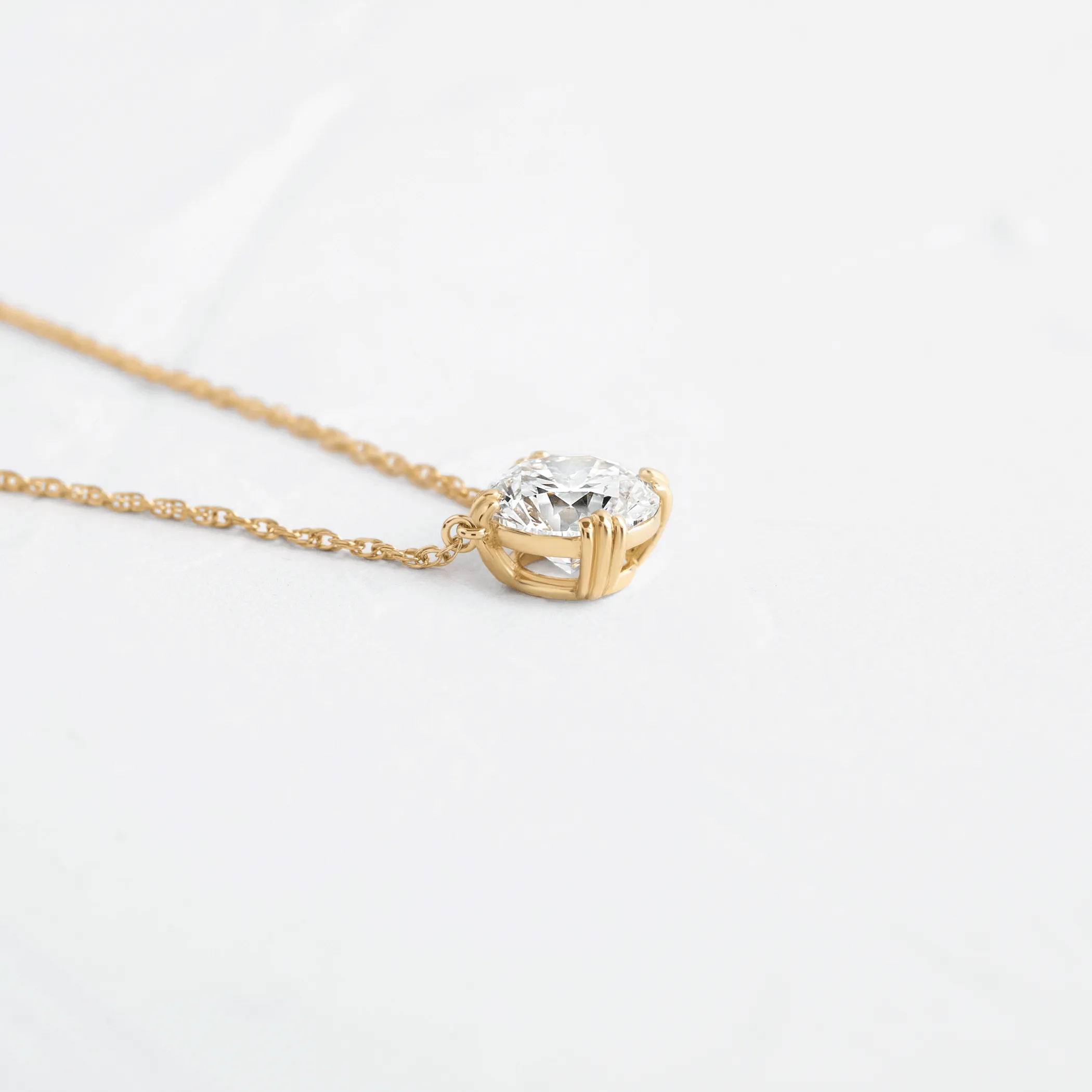 Threaded Necklace, 2.11ct. Round Cut - In Stock