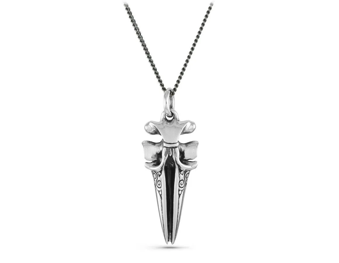 Whale Skull Necklace - Silver