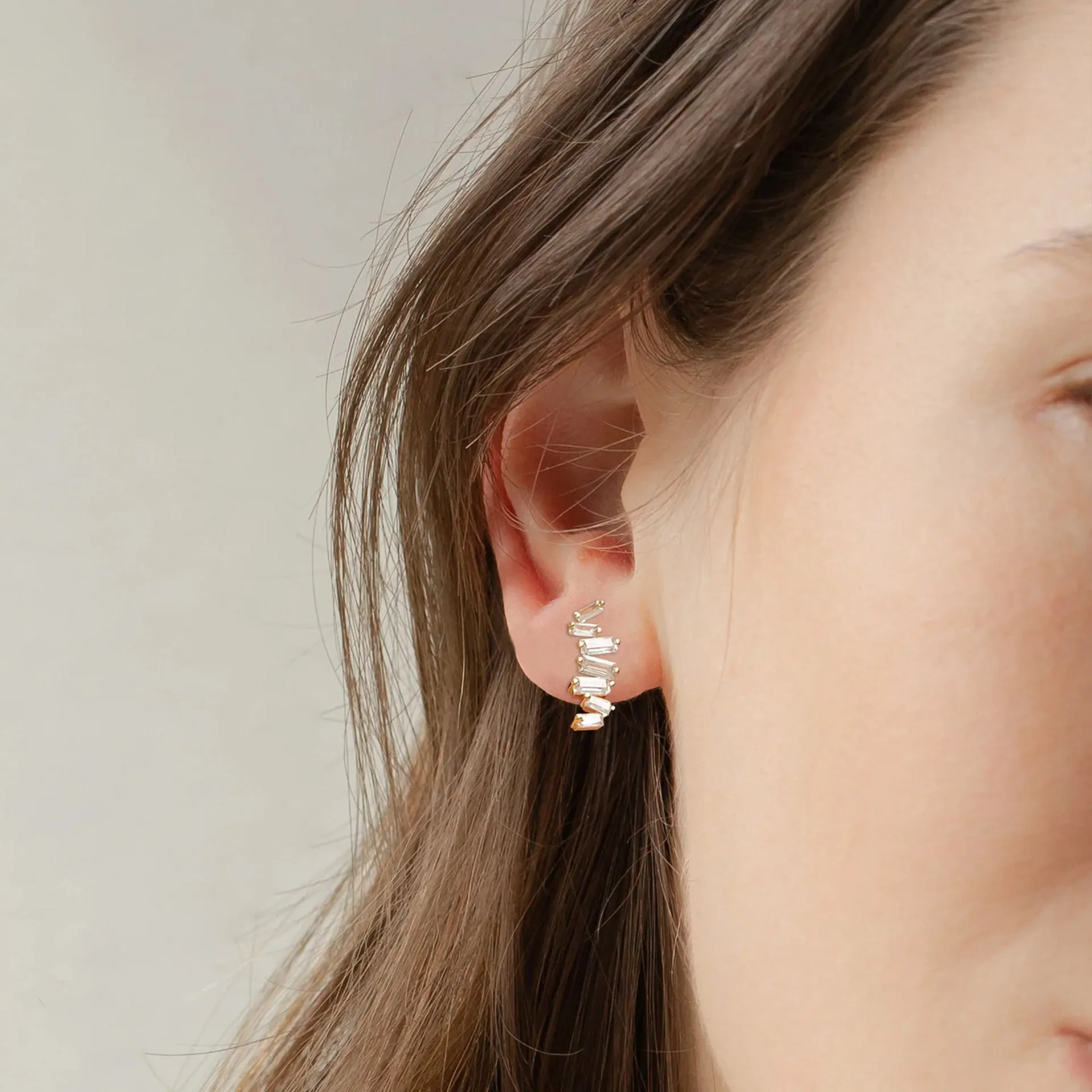 Zig Zag Stud Earrings